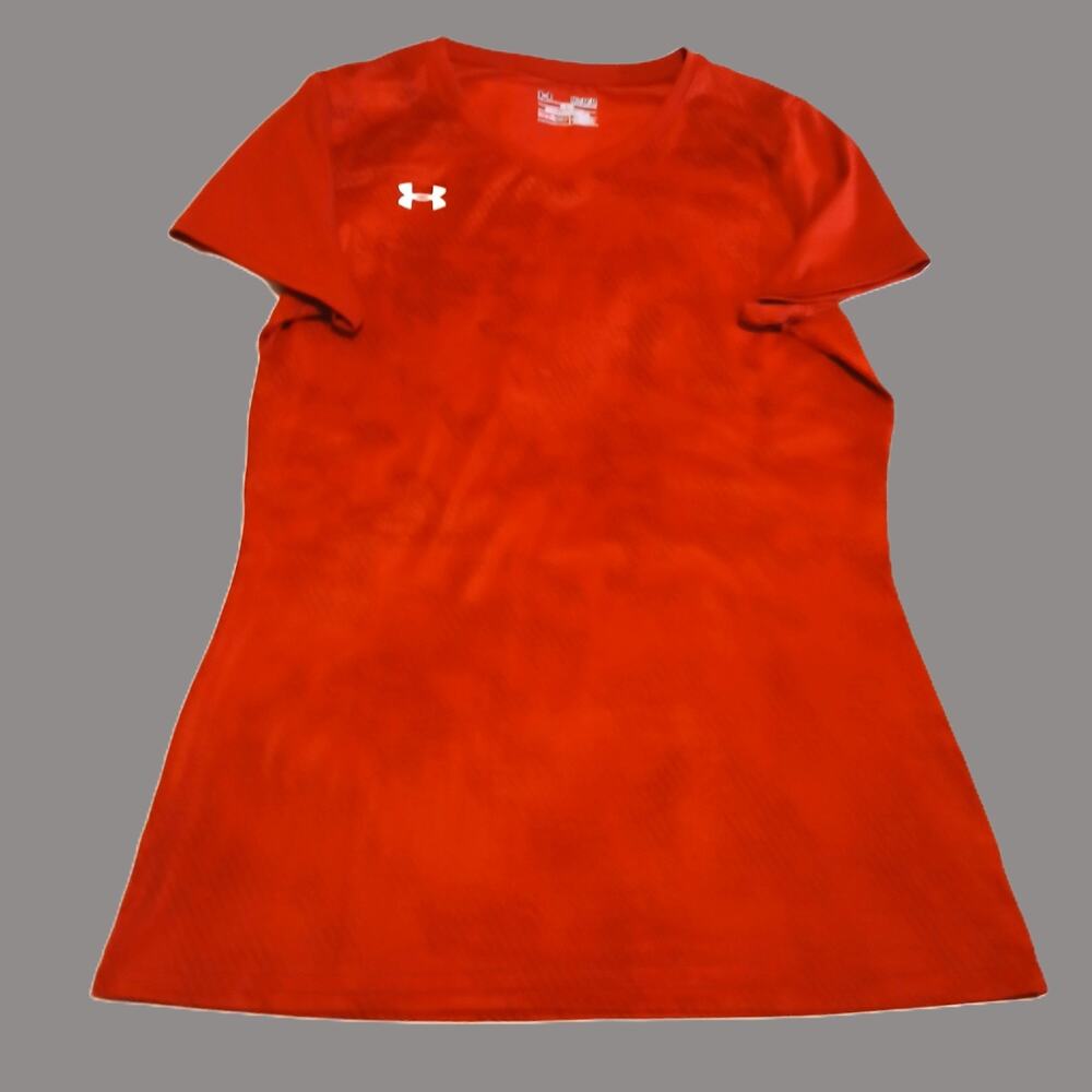 Womens Under Armour Heatgear/ Fitted/ V-Neck/Short Sleeve Top /Medium